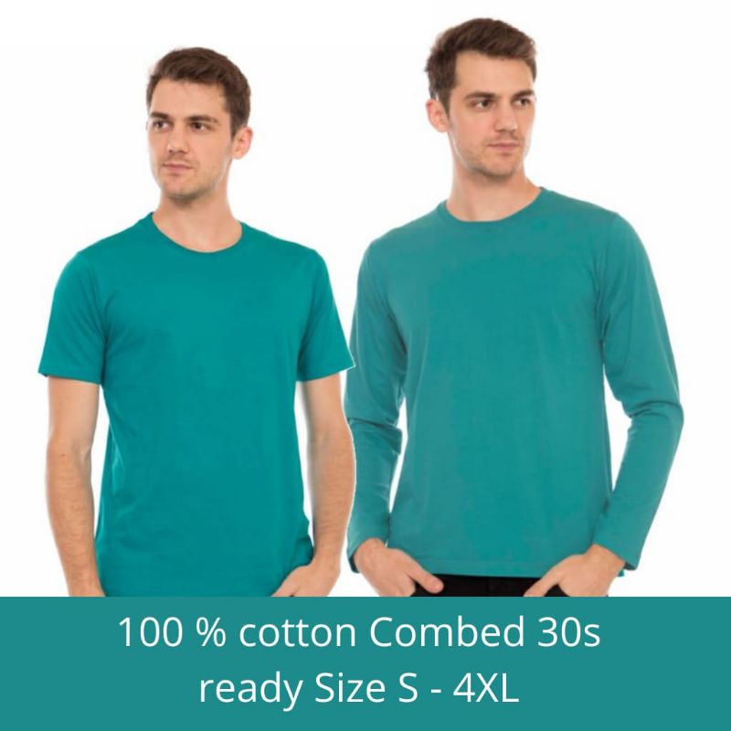 Baju Kaos Tshirt Polos oblong Pria Cotton Combed 30s Pakaian polos Atasan Cowok Kaos pria Original K