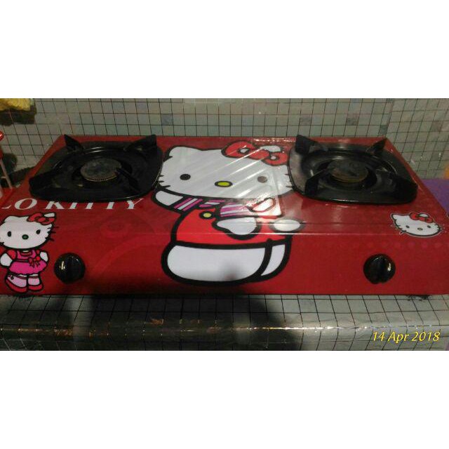 

Stiker kompor motif hello kitty merah