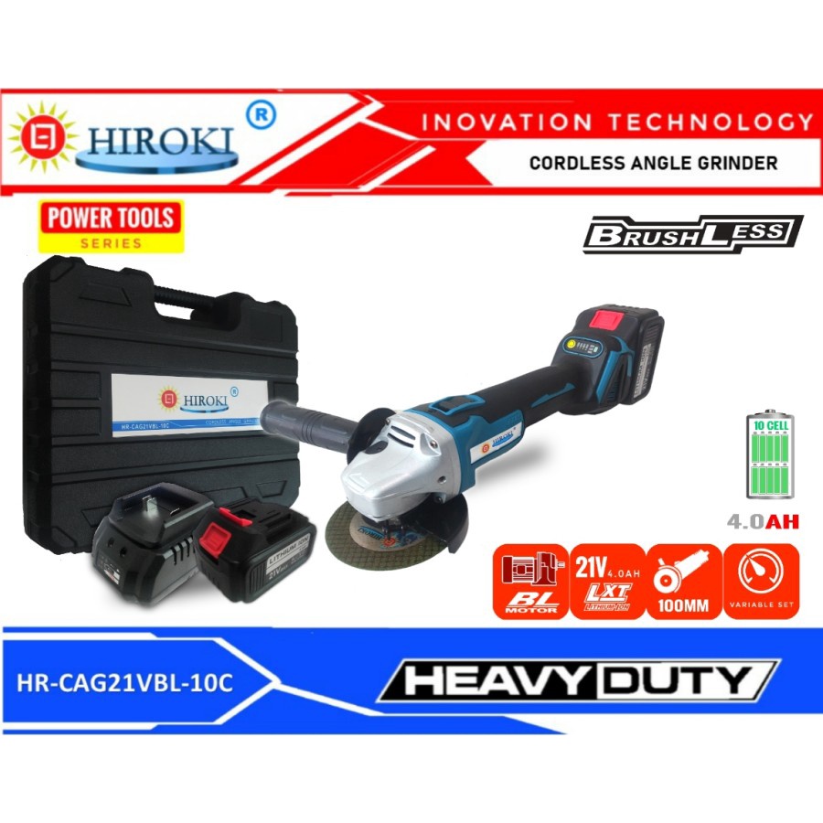 MESIN GERINDA CORDLESS BATERAI ANGLE GRINDER 21 V