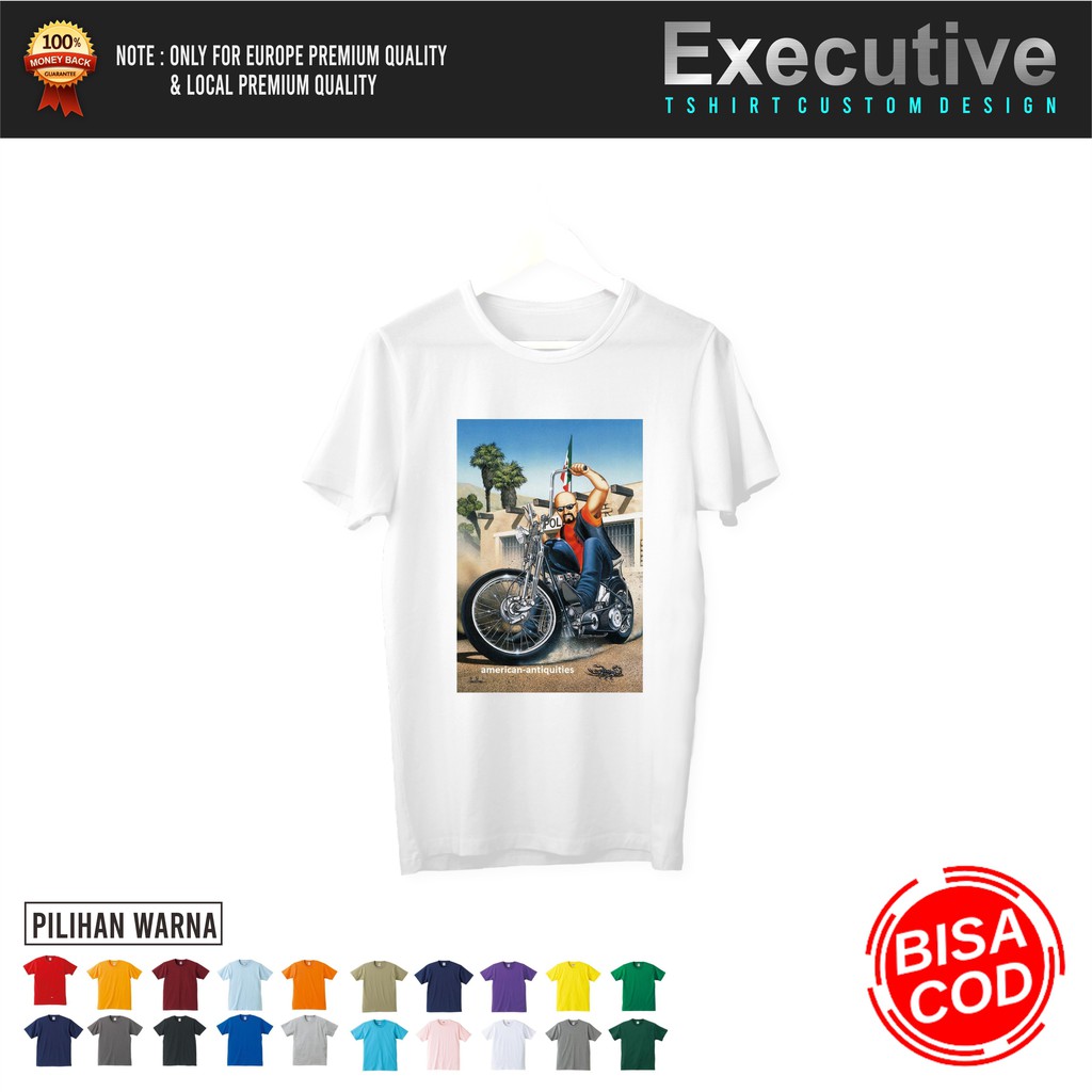KAOS HARLEY DAVIDSON ORIGINAL PUTIH 5 / CUSTOM DESIGN