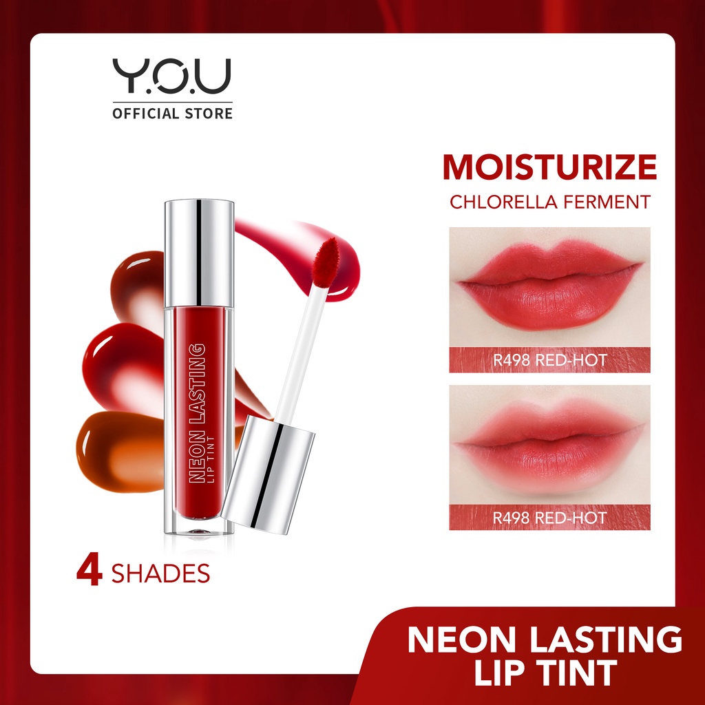 YOU Neon Lasting Lip Tint | Tahan Lama sampai 12 jam