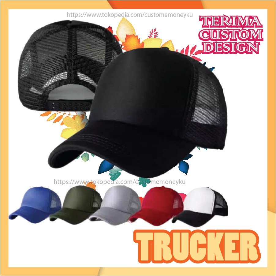 TOPI PRIA WANITA CETAK INISIAL HURUF Y TOPI JARING TRUCKER - CUSTOM PREMIUM