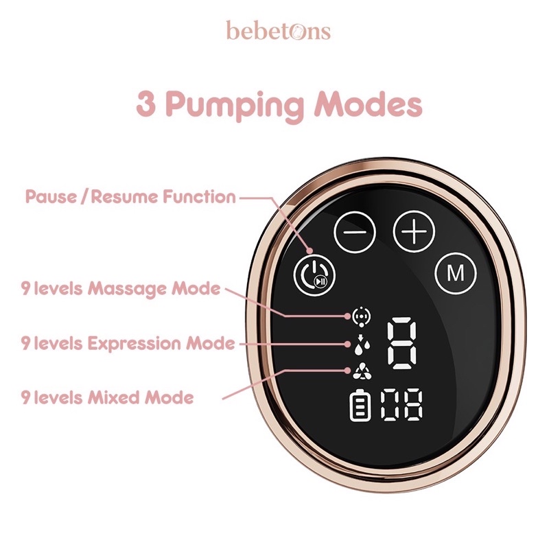 READY BEBETONS NEO V2 Rechargeable Single electric Breast Pump / Pompa ASI Elektrik Portable