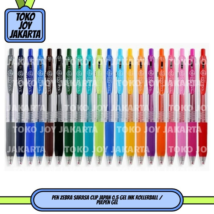 

SALE Pen Zebra Sarasa Clip JAPAN 0.5 Gel Ink Rollerball / Pulpen Gel - BLACK