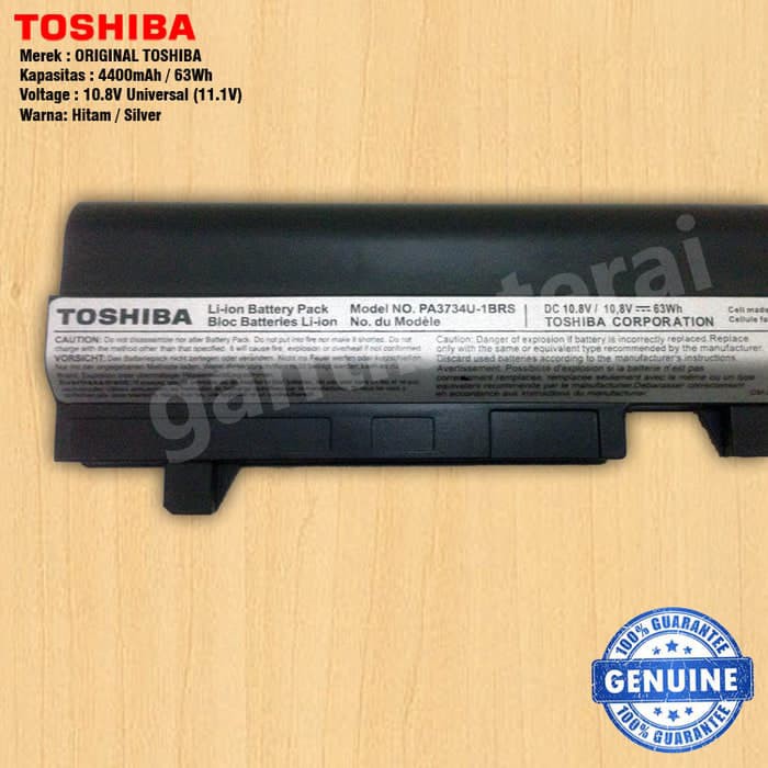 Baterai ORI Toshiba NB200 NB255 NB201 NB205 PA3732 PA3835 BLACK SILVER