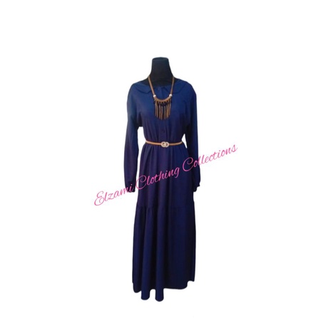 gamis syakila gamis abaya gamis santri gamis ruffle sisa Navy