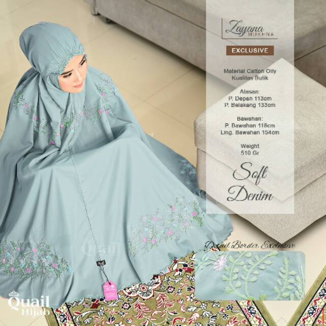 MUKENA ZAYANA BORDIR EXCLUSIVE QUAIL HIJAB
