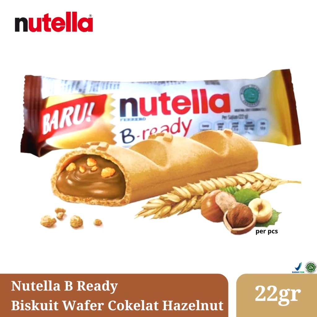 Jual Nutella B Ready Biskuit Wafer Cokelat Hazelnut 22gr | Shopee Indonesia