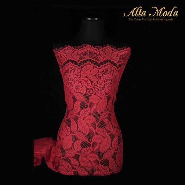 

Alta Moda Brokat Semi Perancis Parsley Daun Renda Merah (2.5M)