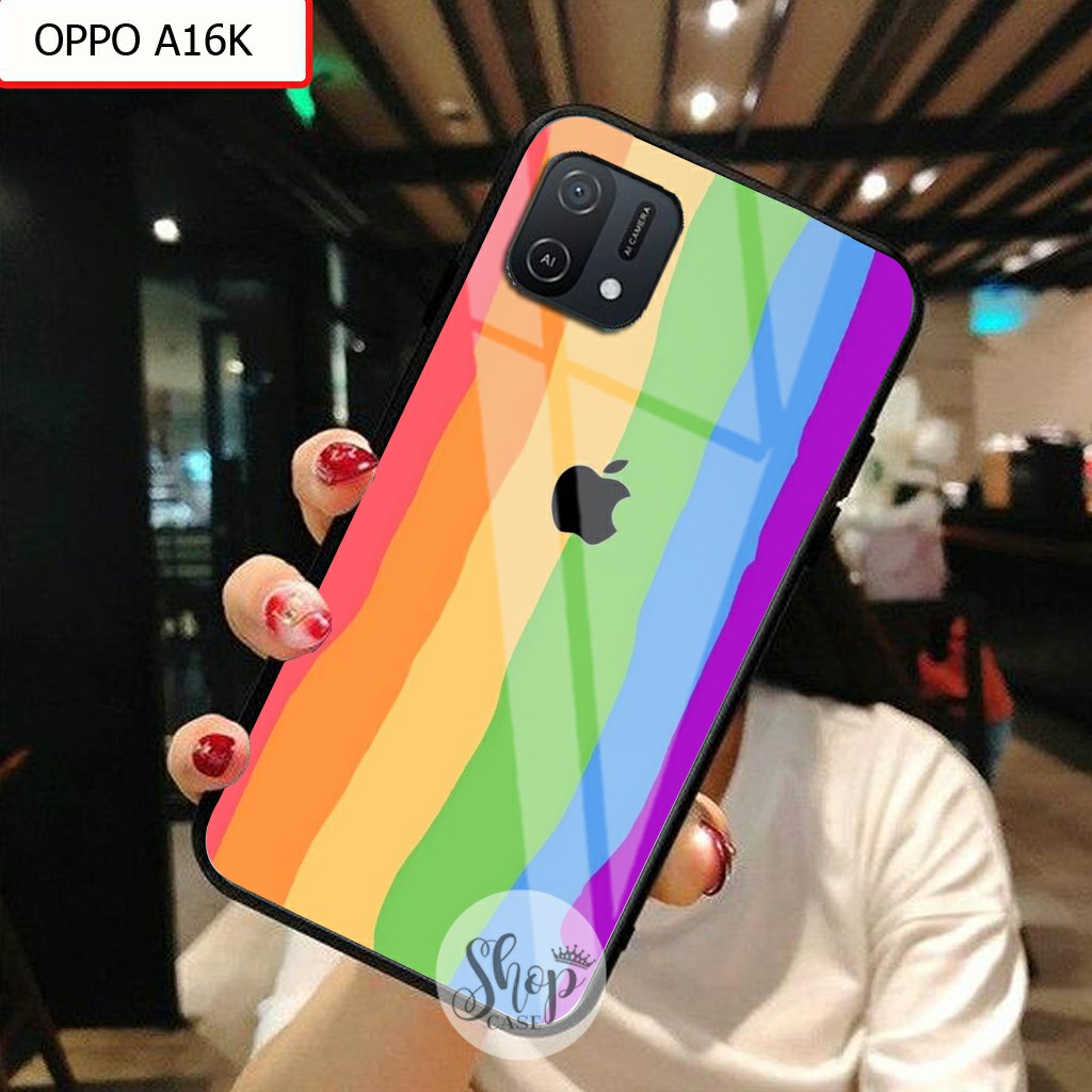 Softcase Glass Oppo A16K A16E  - Case Oppo A16K A16E - Case Lucu - case Oppo A16K A16E - kesing Oppo