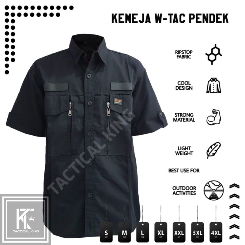 Kemeja Tactical W TAC Lengan Pendek