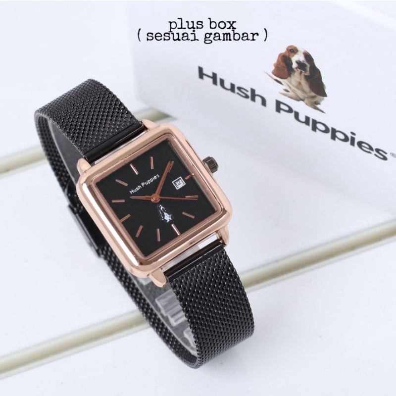 (SL)JAM TANGAN HUSH PUPPIES NEW COLLECTION FASHION WANITA TALI RANTAI PASIR FREE BOX ORIGINAL SESUAI