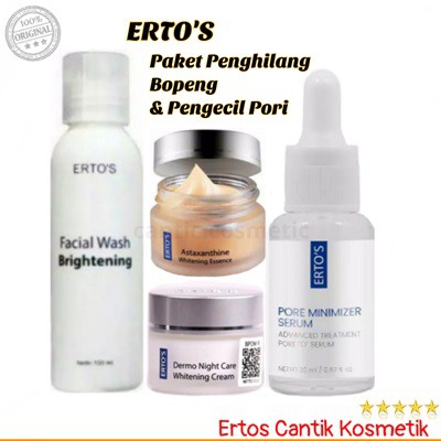 Jual Ertos Paket Kulit Berpori Besar Dan Bopeng Bekas Jerawat Original F Wash Pore Minimzer