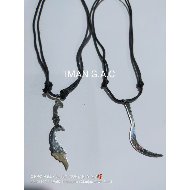 kalung kujang .kalung celurit.kalung peria wanita