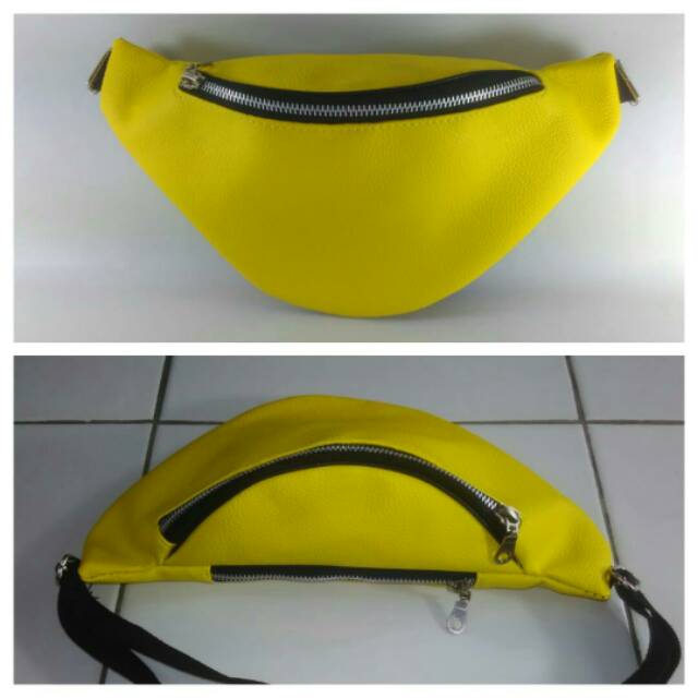 Waist bag fannypack kuning lemon