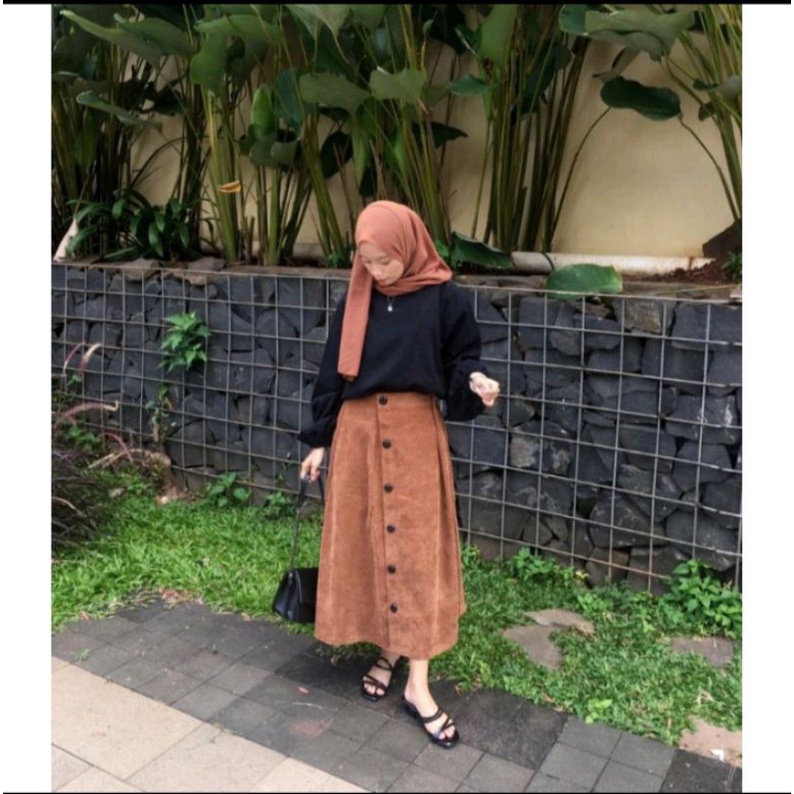 rok midi 7/8 kodoray import/rok 7/8 wanita