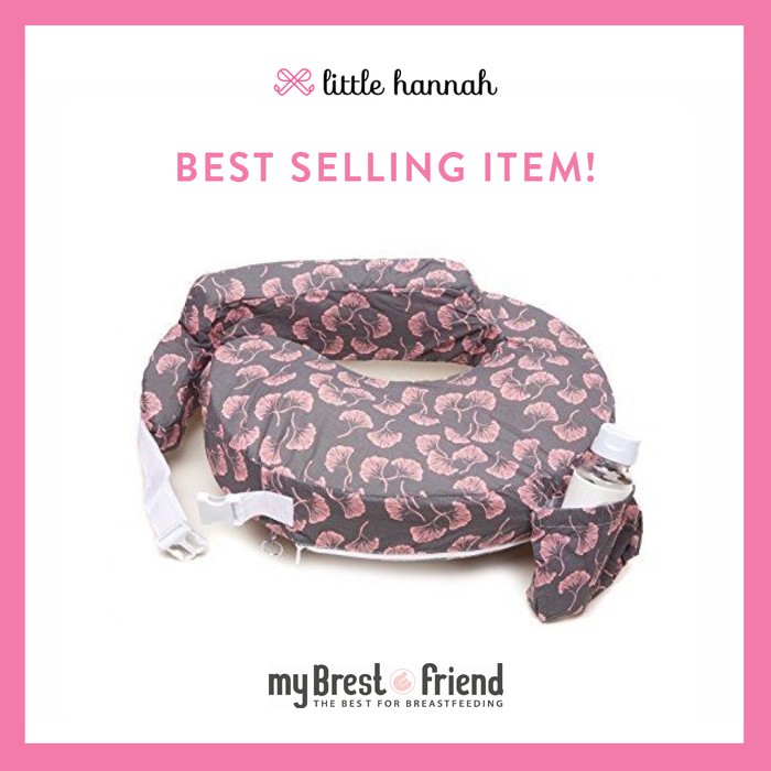 MY BREST FRIEND NURSING PILLOW - PINK FLOWING FANS
