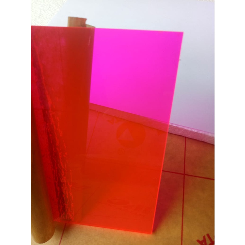 

HJK Acrylic Lembaran/Potongan Ukuran A2( 42 X 60Cm) Warna Transparan/Riben/Bening