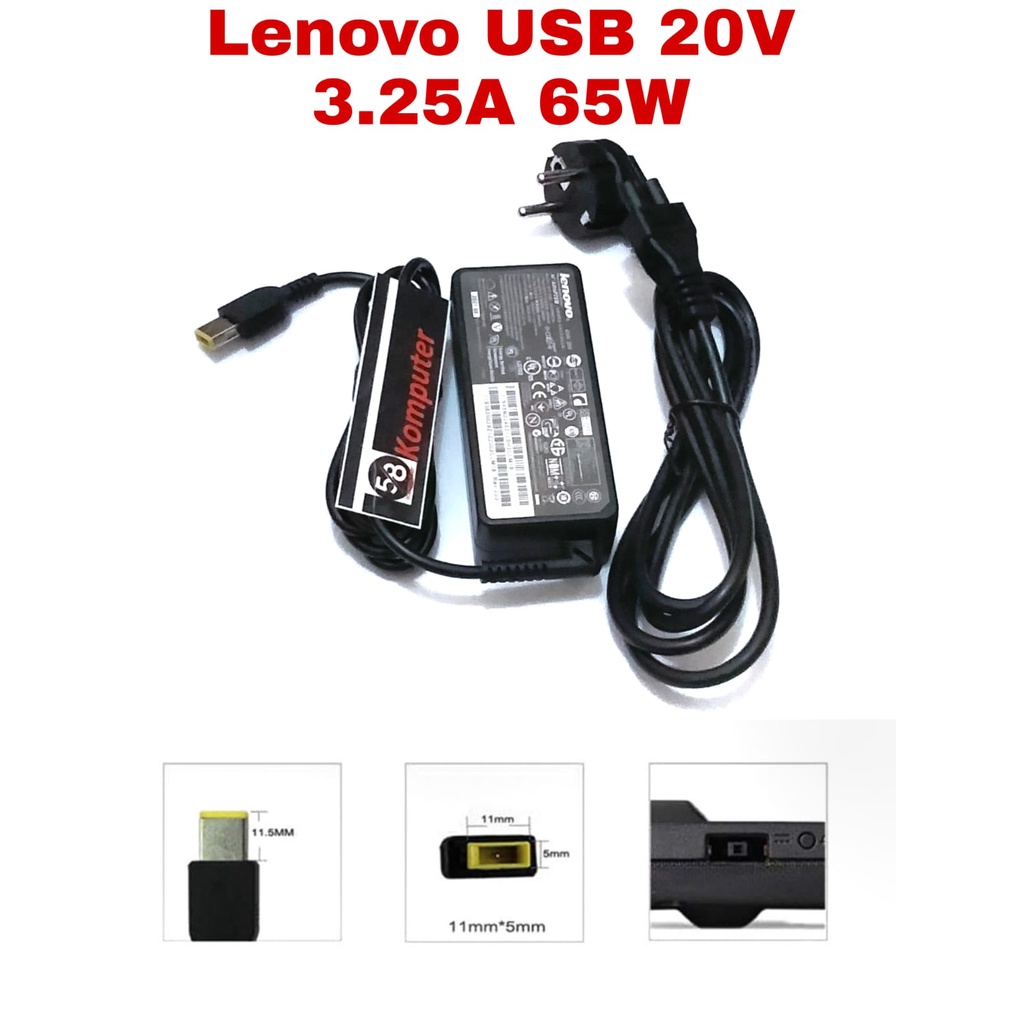 20V 3.25A 65W USB Charger Lenovo Thinkpad S431 T430 T431S T440 T440P