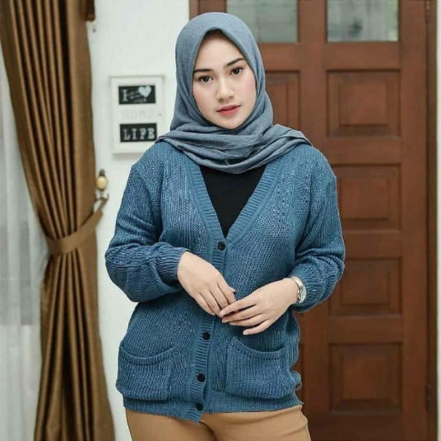 Cardigan Rajut Tebal Merissa/Cardigan Rajut Dewasa/Cardigan Rajut Korea/Cardigan Rajut Import/Cardig