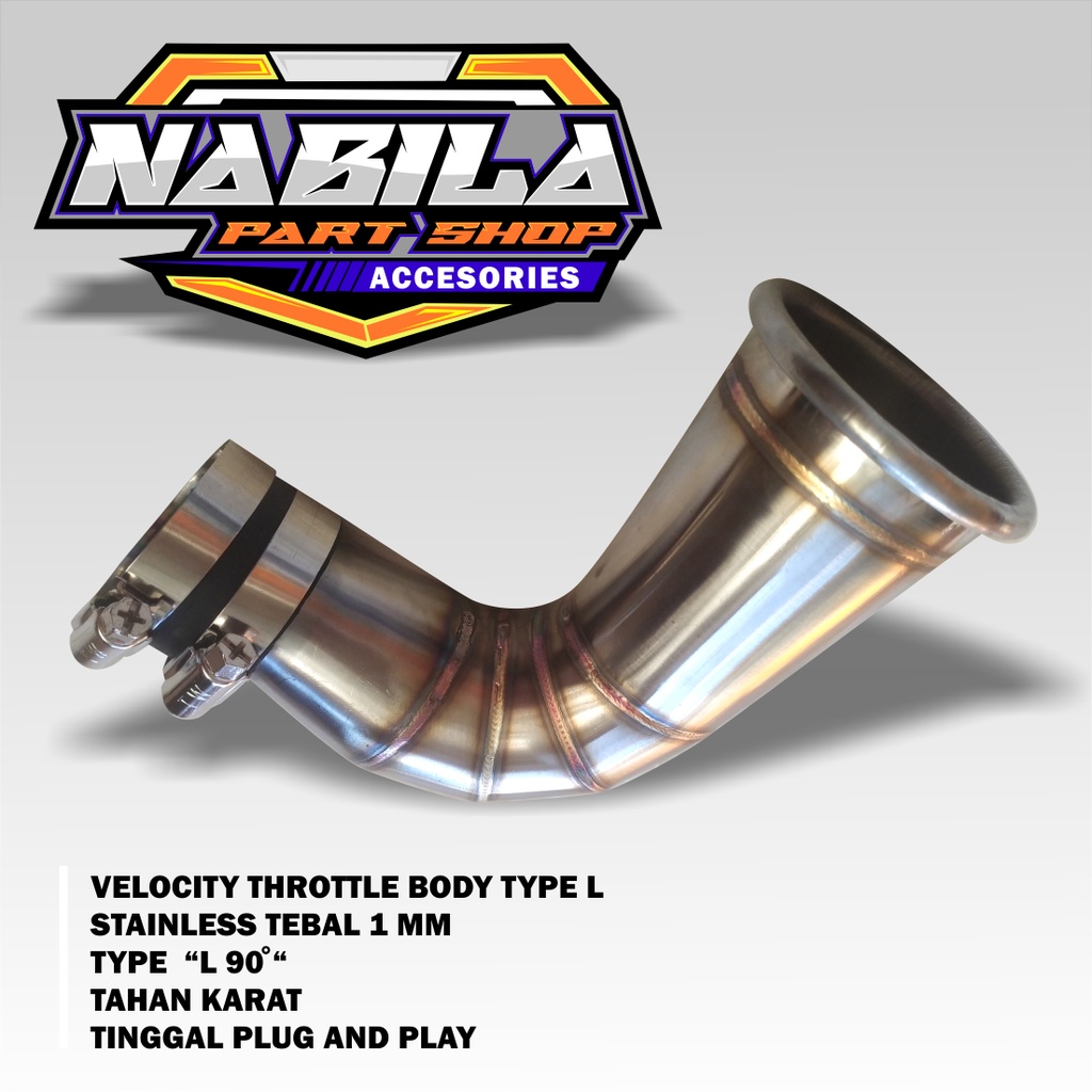 Jual Air intake throttle body std 36mm type L 90derajat Shopee Indonesia