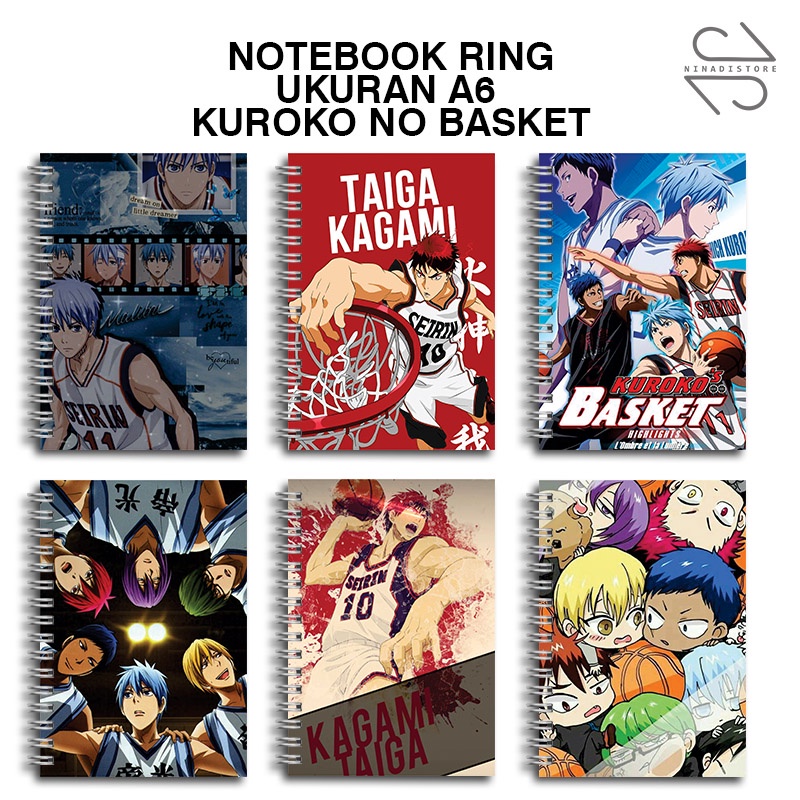 

(BELI 6 GRATIS 1)Buku Tulis Catatan buku notebook buku diary Notebook Ring Spiral A6 60 Lembar koleksi gambar kuroko no basketpart3