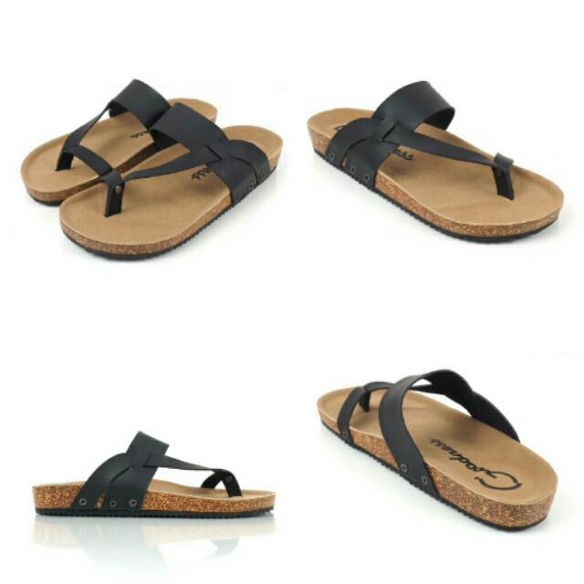 PROMO HARGA SANDAL KULIT GOODNESS LOOP BLACK