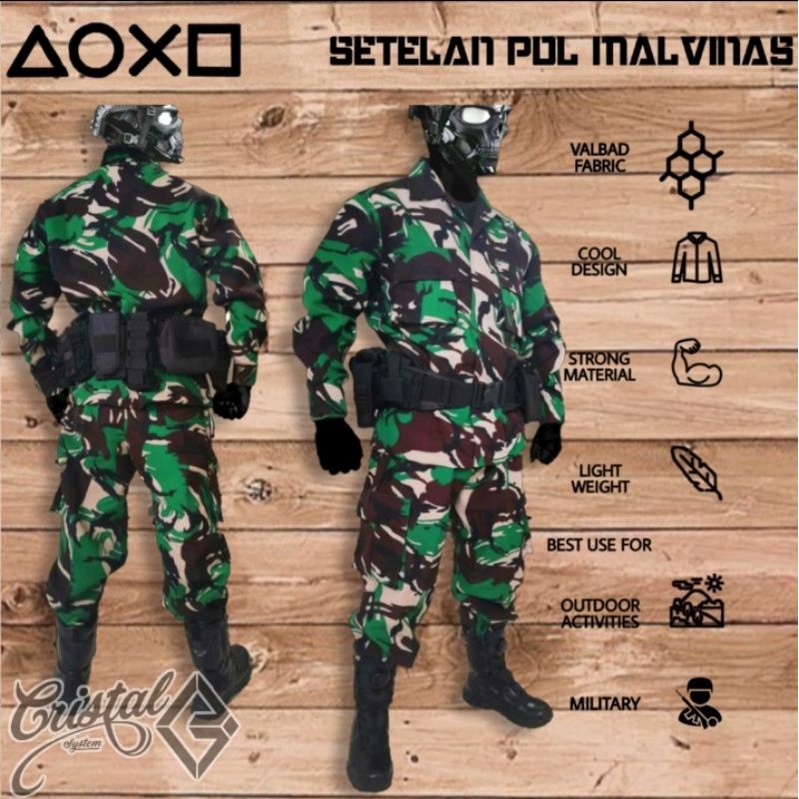 STELAN BAJU PDL KASAD /NKRI TERBARU/SETELAN PDL DINIR BUKAN VELBED MALVINAS/PDL TEMPUR DENIR/ PDL LORENG TNI