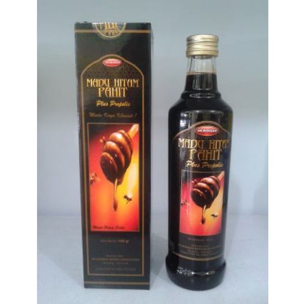 

Madu Hitam Pahit Ar Rohmah Arrohmah Plus Propolis 470gr