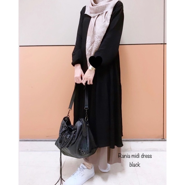 Latasha Outfit Premium Original - Rania Midi Dress Crinkle