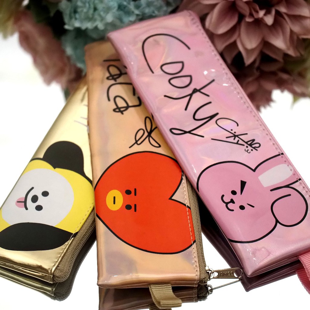 Tempat Pensil Karakter BT21 HOLOGRAM TEBAL HIGH QUALITY Kpop BTS Korea Bagus Murah