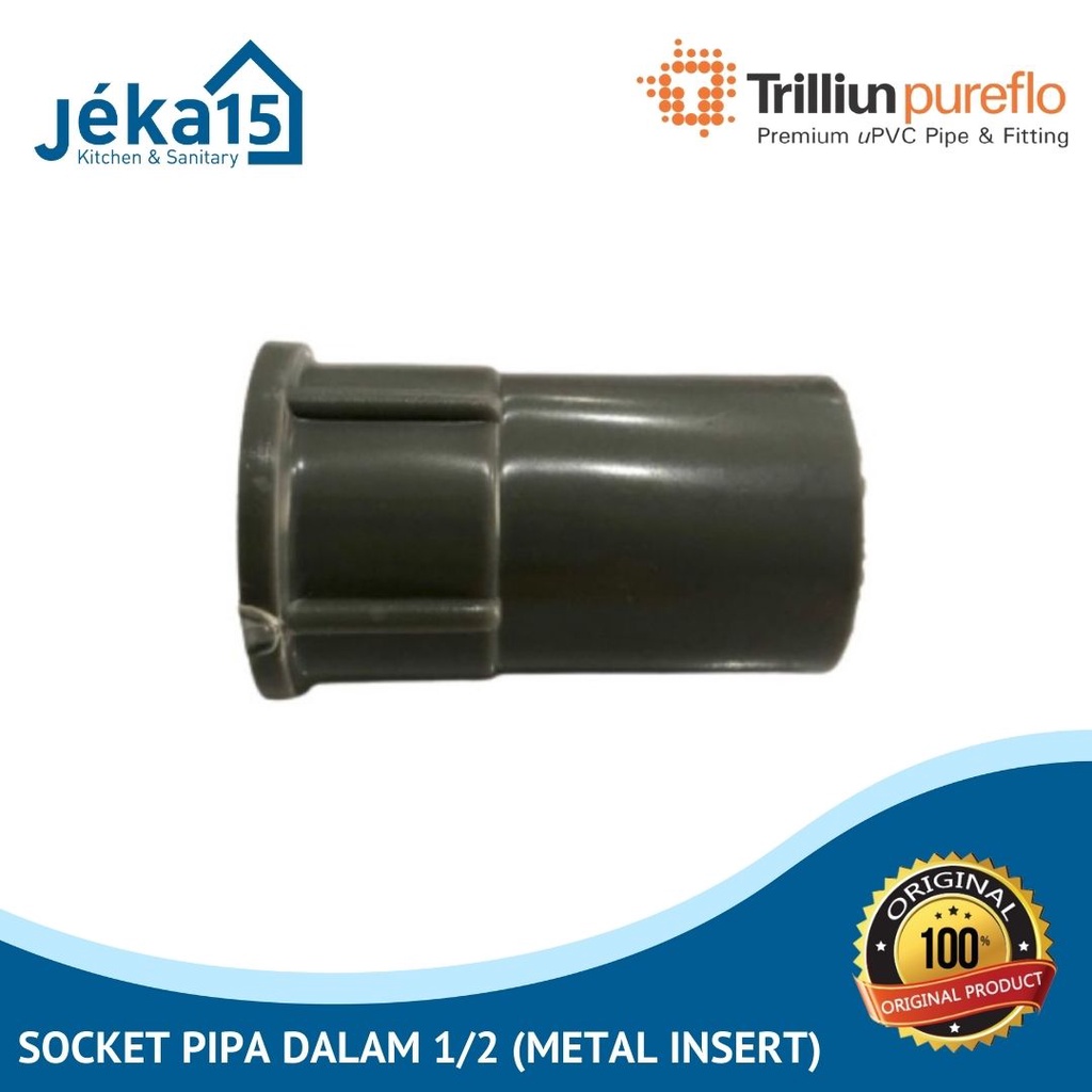 Faucet Socket |Sok Drat Dalam 1/2 PVC |Socket Drat Dalam 1/2 Kuningan