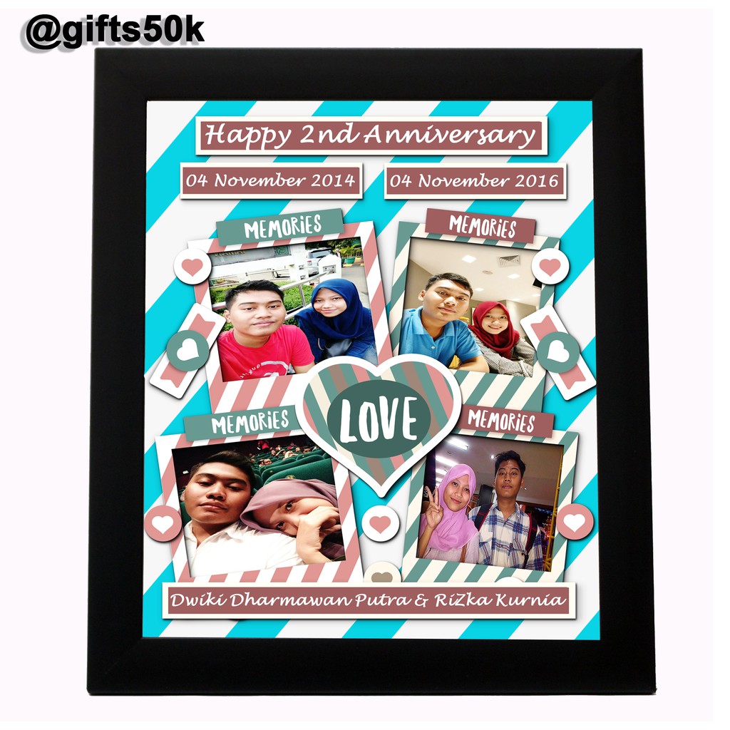 

Scrapframe kado anniversary Desain Hijau Salur