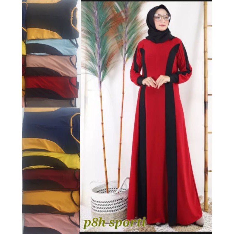 Gamis Bahan Jersey Korea Import | Premium | P8 Sport