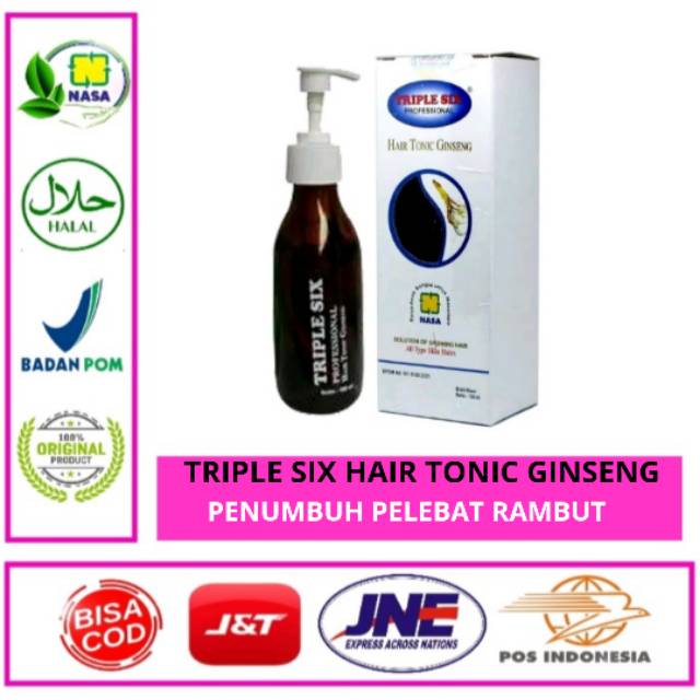 Penumbuh rambut Triple six hair tonic ginseng