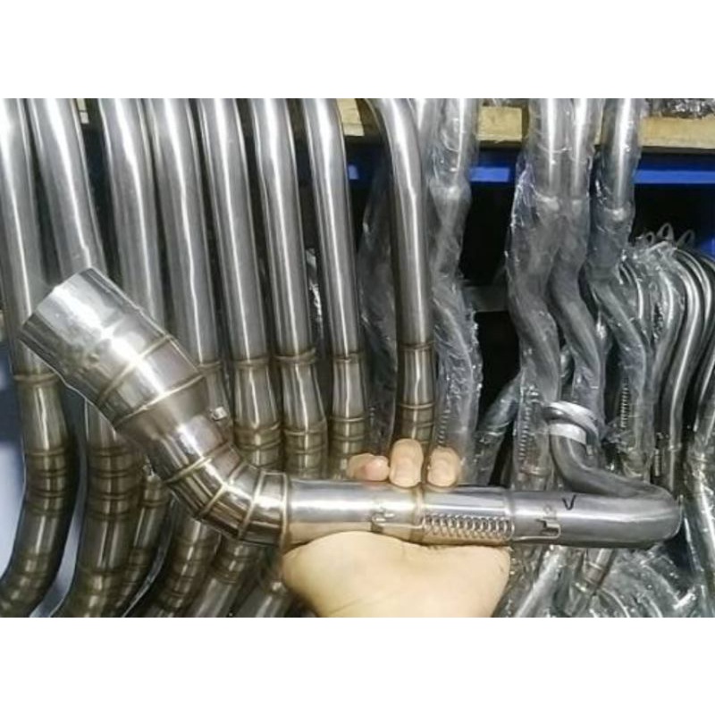 LEHERAN KNALPOT INLET 38 MM VARIO 125 150 OLD NEW MATIC MODIF LEHER RACING TERLARIS TERMURAH-Samping in 50