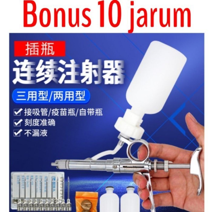 Alat Injeksi Obat Vaksin Suntikan Otomatis Model Socorex Medion Vaksin Unggas Babi Alat Pengobatan H