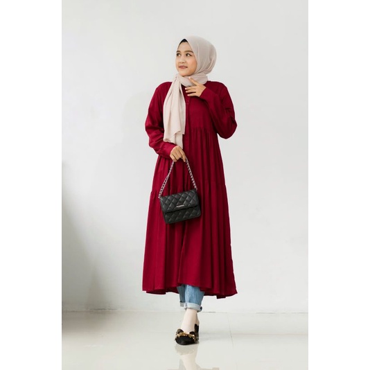 MIDI DRESS RAYON TWILL PREMIUM