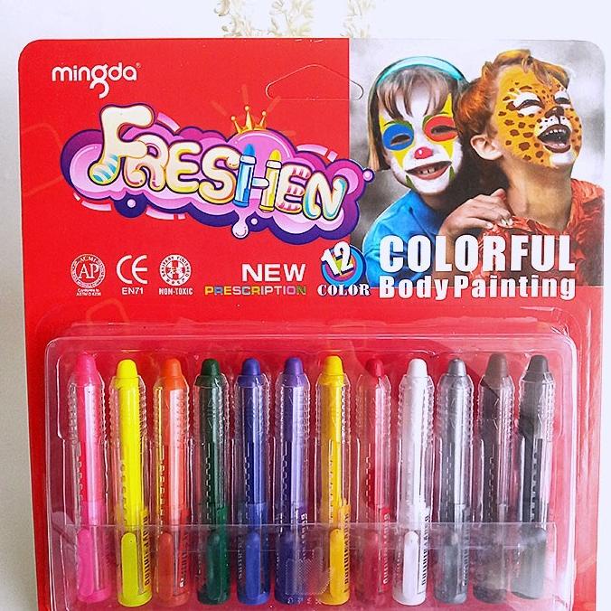 

(COD) Mingda Freshen Face Painting 12 / Crayon Wajah - Aman Untuk Anak Anak