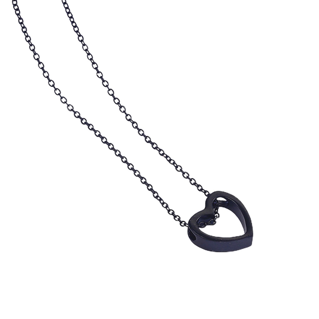 Hu Hu Hu Hu Hu Alat Bantu Pasang Kacamata♡ Kalung Liontin Hati Hollow Out Tahan Lama Untuk Wanita