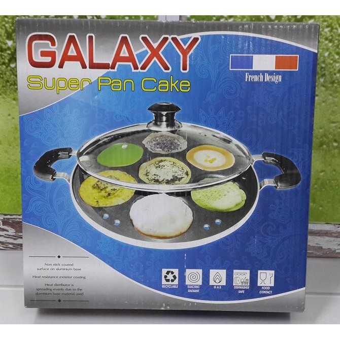 PROMO GALAXY SUPER PAN CAKE FRENCH DESIGN (CETAKAN KUE LUMPUR) 7 LUBANG EXCLUSIVE