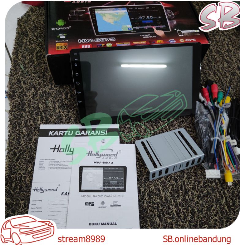 Headunit Android Hollywood HW-6973 9 inch 2/32 Car Audio Mobil