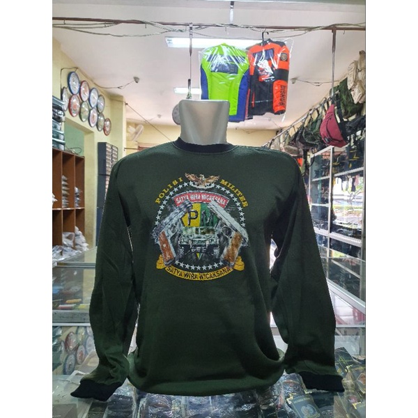 Kaos Bantalan Polisi Militer  | Kaos penembak Polisi Militer Besar lengan panjang | Kaos Pm