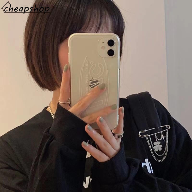 IFYOU Bros Bentuk Smiley Aksen Mutiara Warna Silver Untuk Wanita