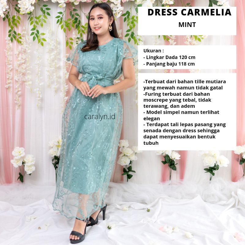 LONG DRESS BRUKAT WANITA CANTIK CARMELIA