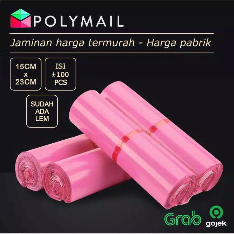 Plastik Packing Polymailer Pink Semi Glossy 15x23CM / Alodys Collection