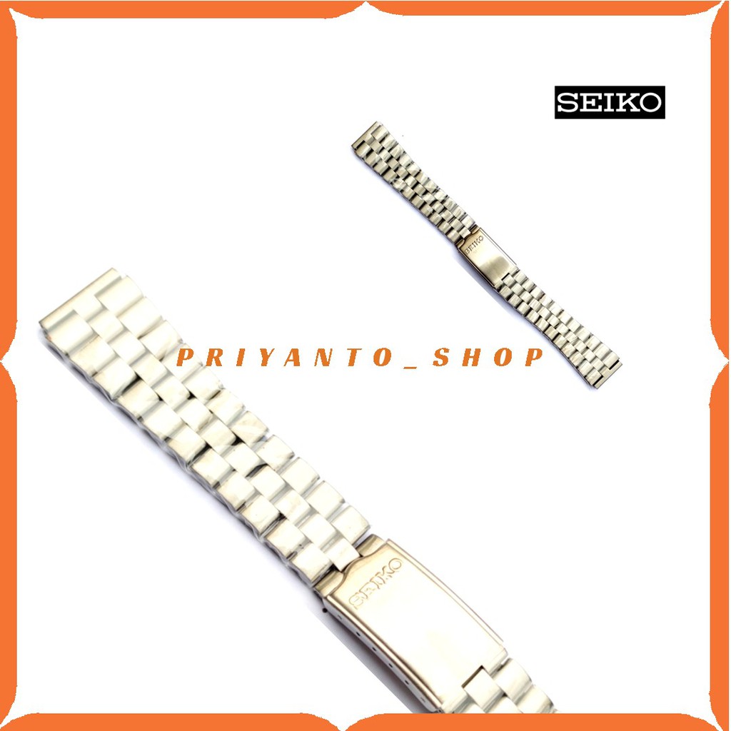 STRAP TALI JAM TANGAN RANTAI NEW SEIKO 19MM STAINLESS STELL GENT WATCH