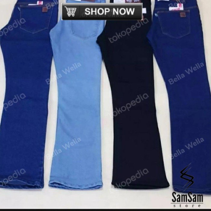 Jeans Cutbray Pria Big Size Jumbo Celana jadul Komprang Besar Terbaik