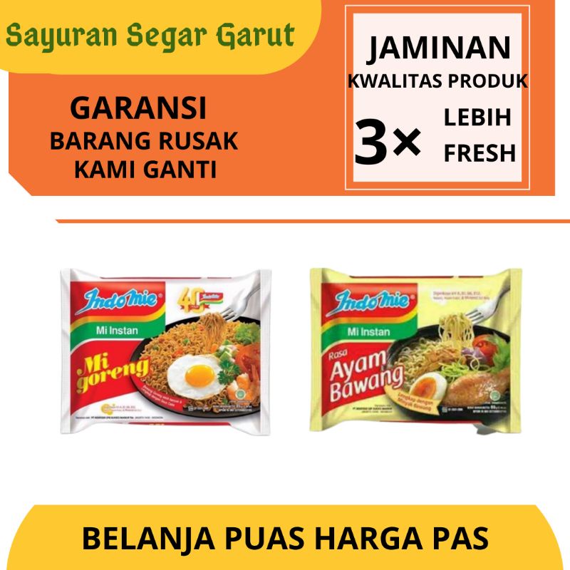 

Indomie Ayam BAwang Dan Indomie Goreng by Sayuran Sehar Garut
