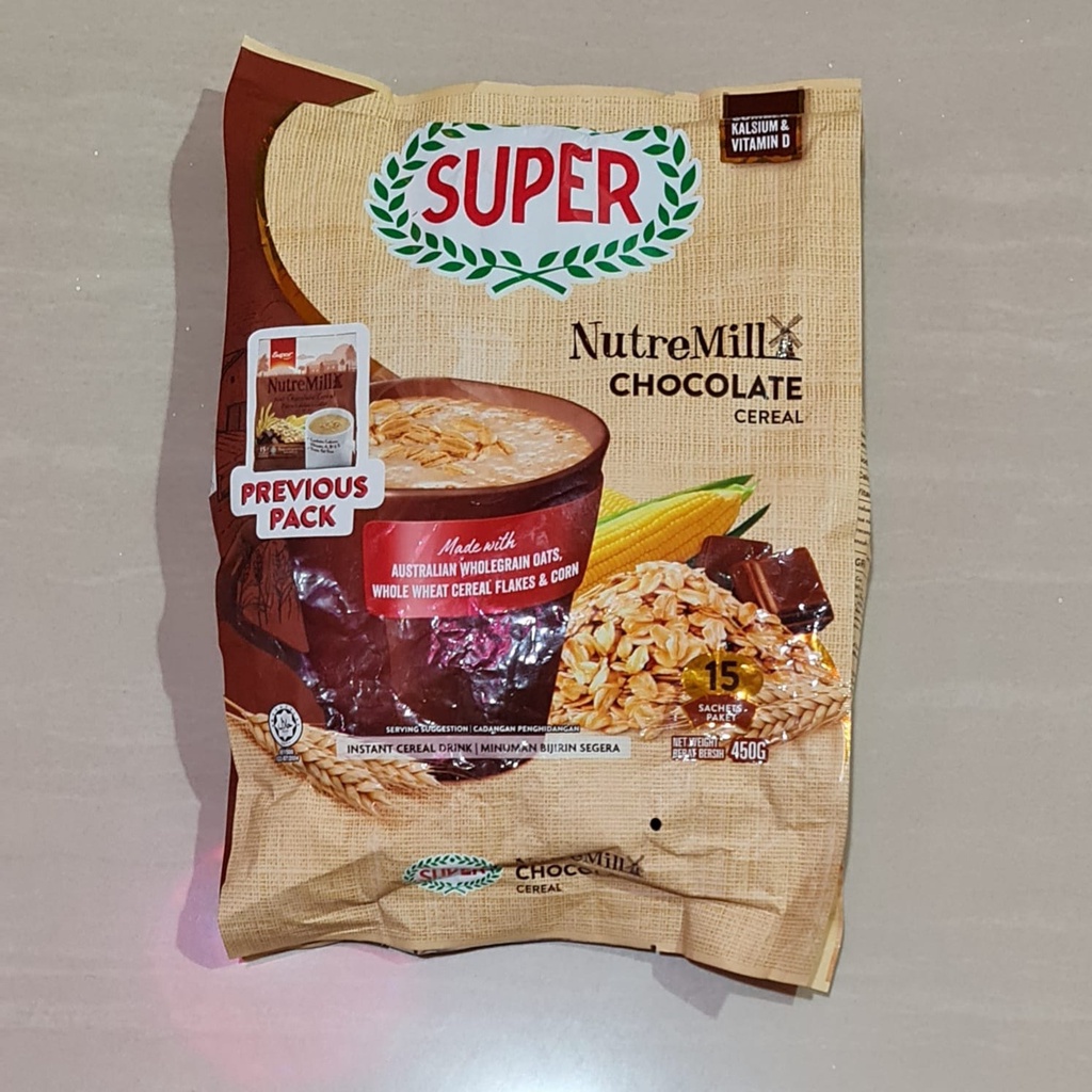 

Sereal Super Nutremill Coklat / Cokelat Cereal 15 x 30 Gram